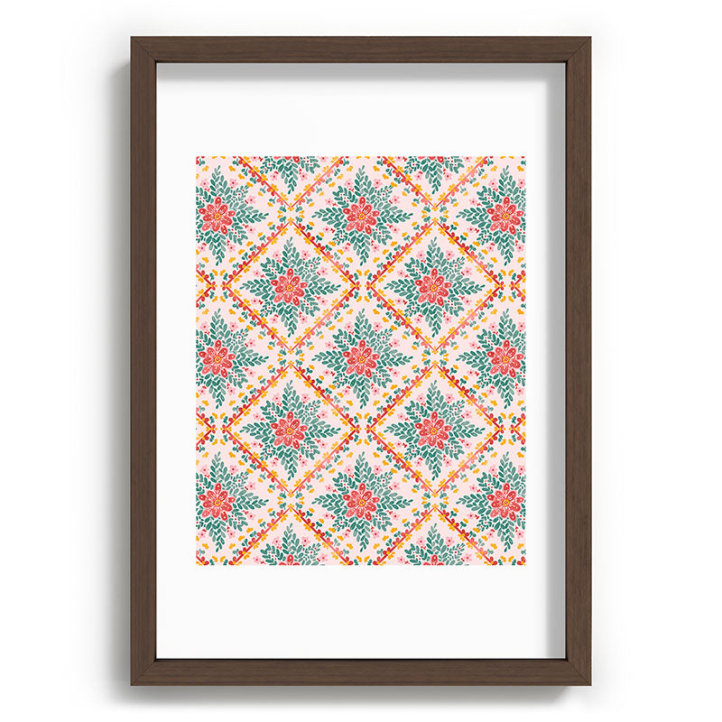 Marta Barragan Camarasa Chic Floral Geometry Recessed Framing Rectangle