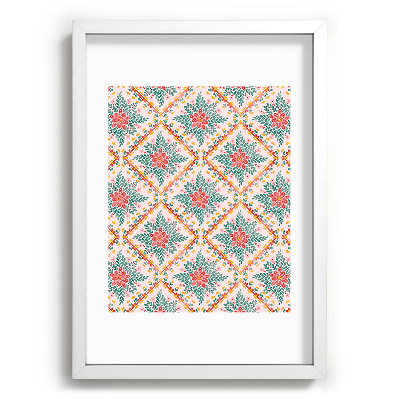 Marta Barragan Camarasa Chic Floral Geometry Recessed Framing Rectangle