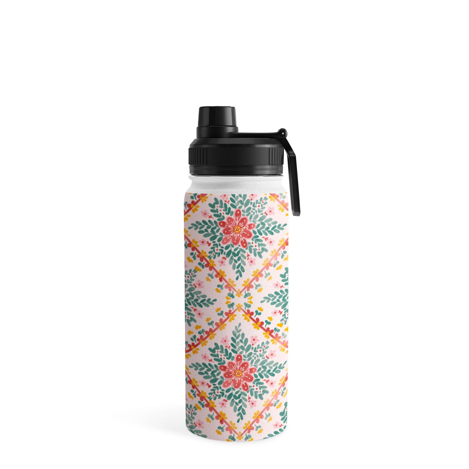 Marta Barragan Camarasa Chic Floral Geometry Water Bottle