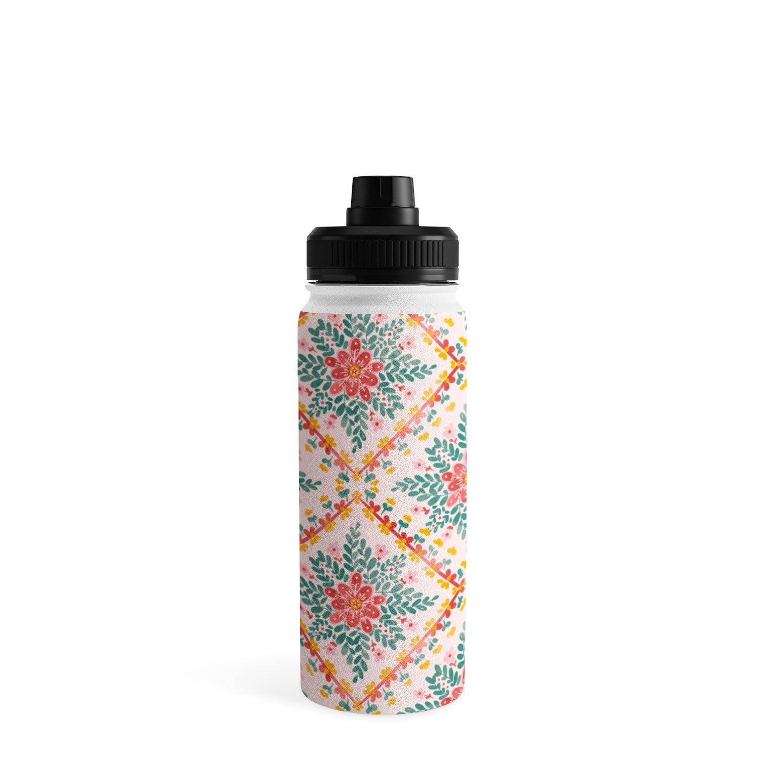 Marta Barragan Camarasa Chic Floral Geometry Water Bottle