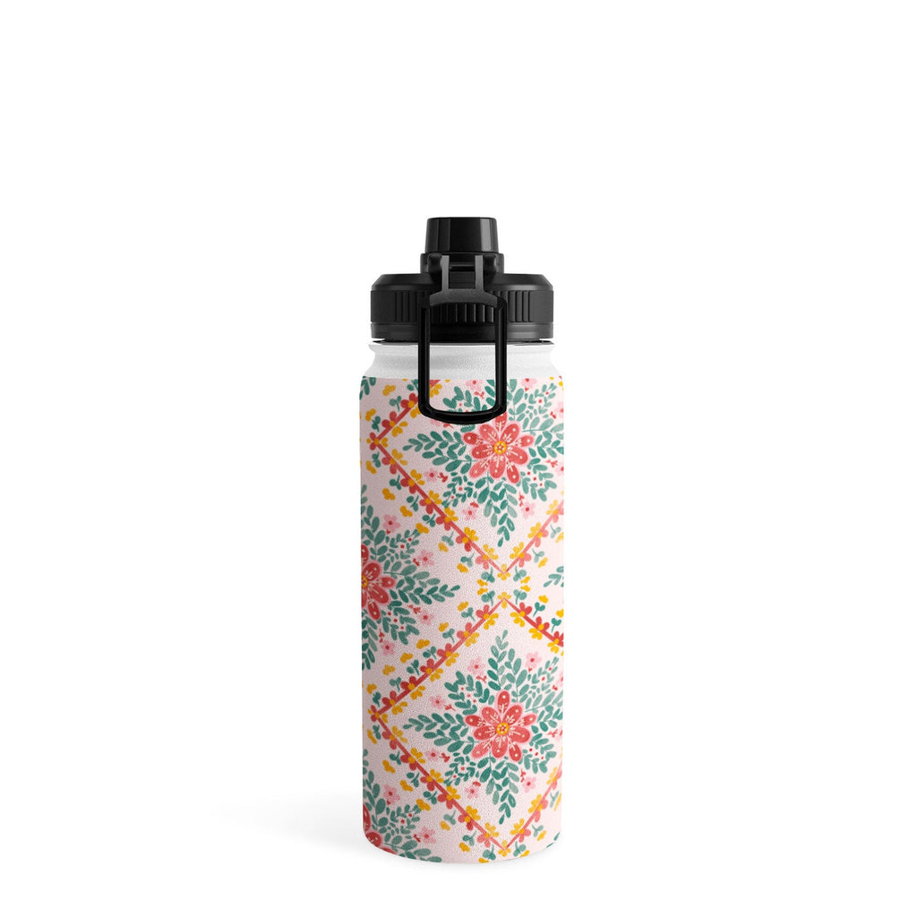 Marta Barragan Camarasa Chic Floral Geometry Water Bottle