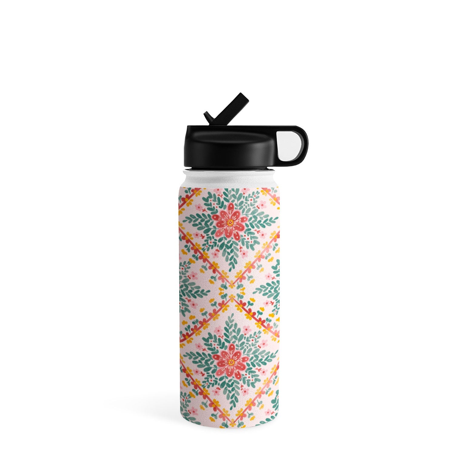 Marta Barragan Camarasa Chic Floral Geometry Water Bottle