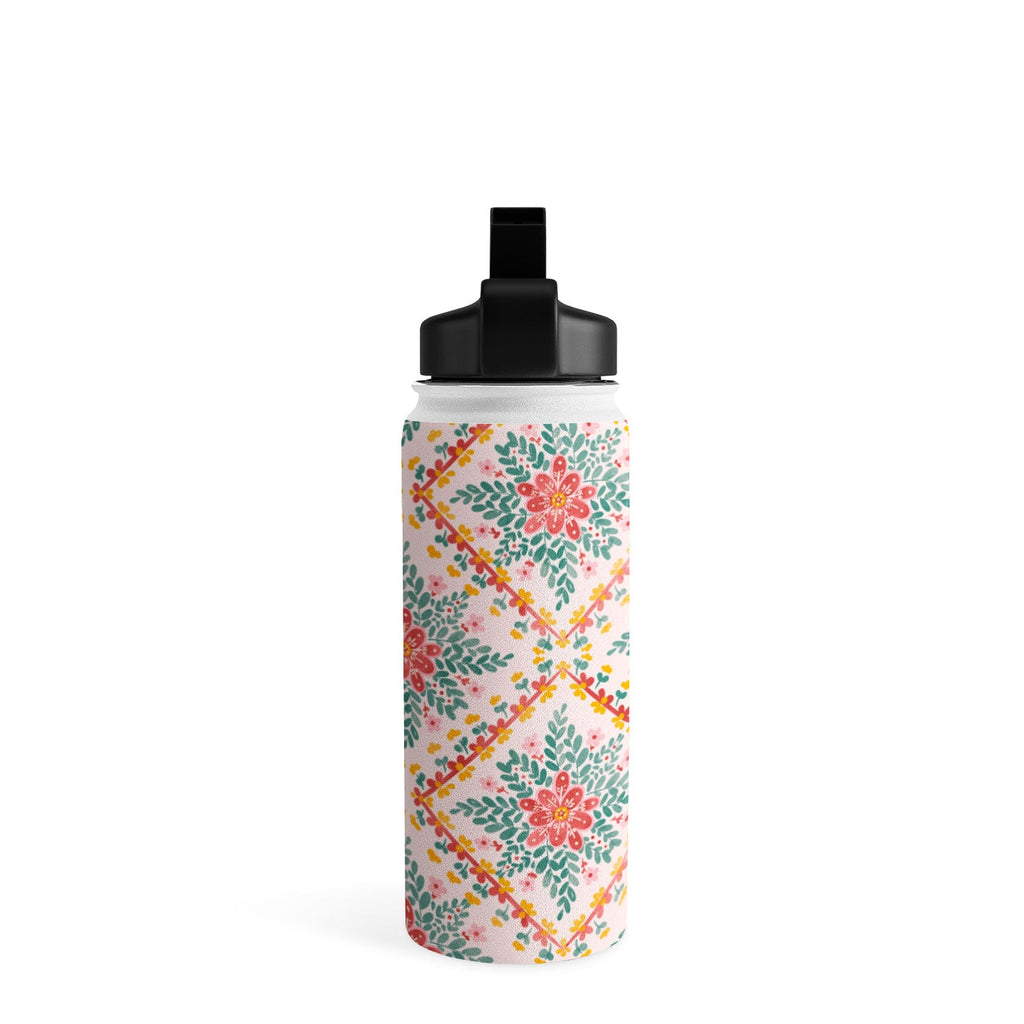 Marta Barragan Camarasa Chic Floral Geometry Water Bottle