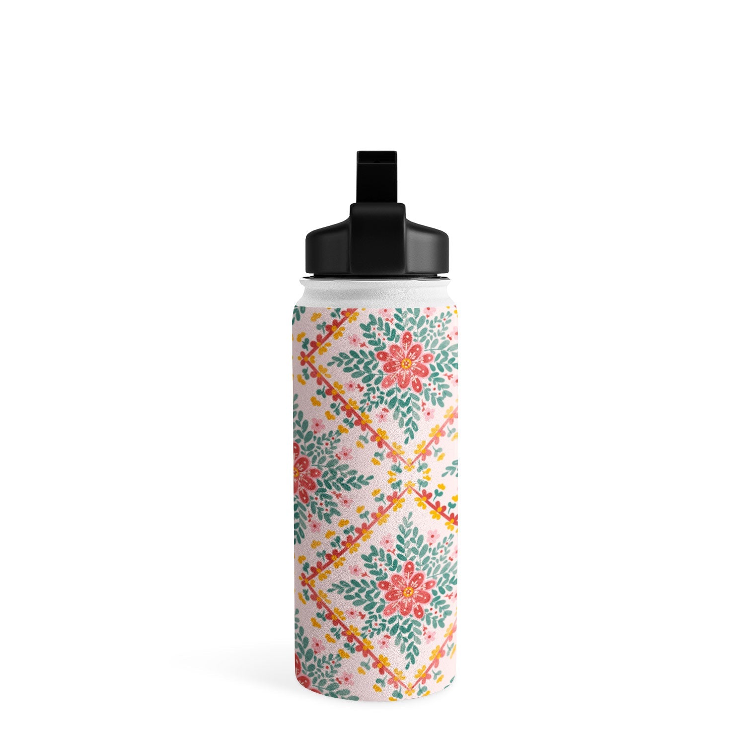 Marta Barragan Camarasa Chic Floral Geometry Water Bottle