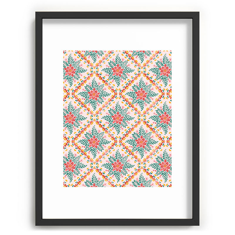 Marta Barragan Camarasa Chic Floral Geometry Recessed Framing Rectangle