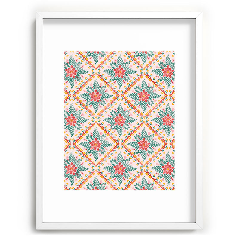 Marta Barragan Camarasa Chic Floral Geometry Recessed Framing Rectangle
