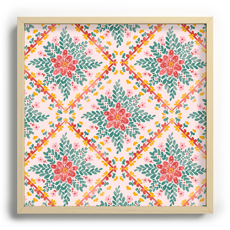 Marta Barragan Camarasa Chic Floral Geometry Recessed Framing Square
