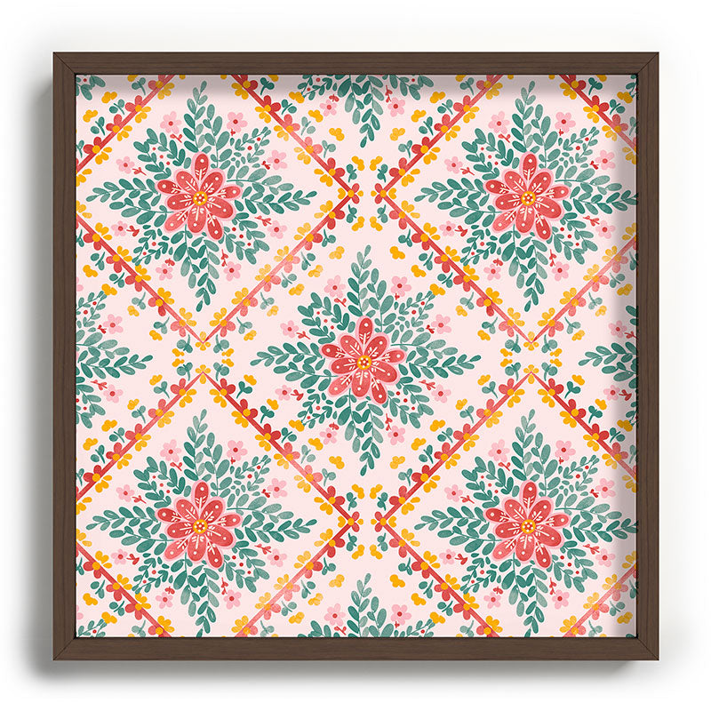 Marta Barragan Camarasa Chic Floral Geometry Recessed Framing Square