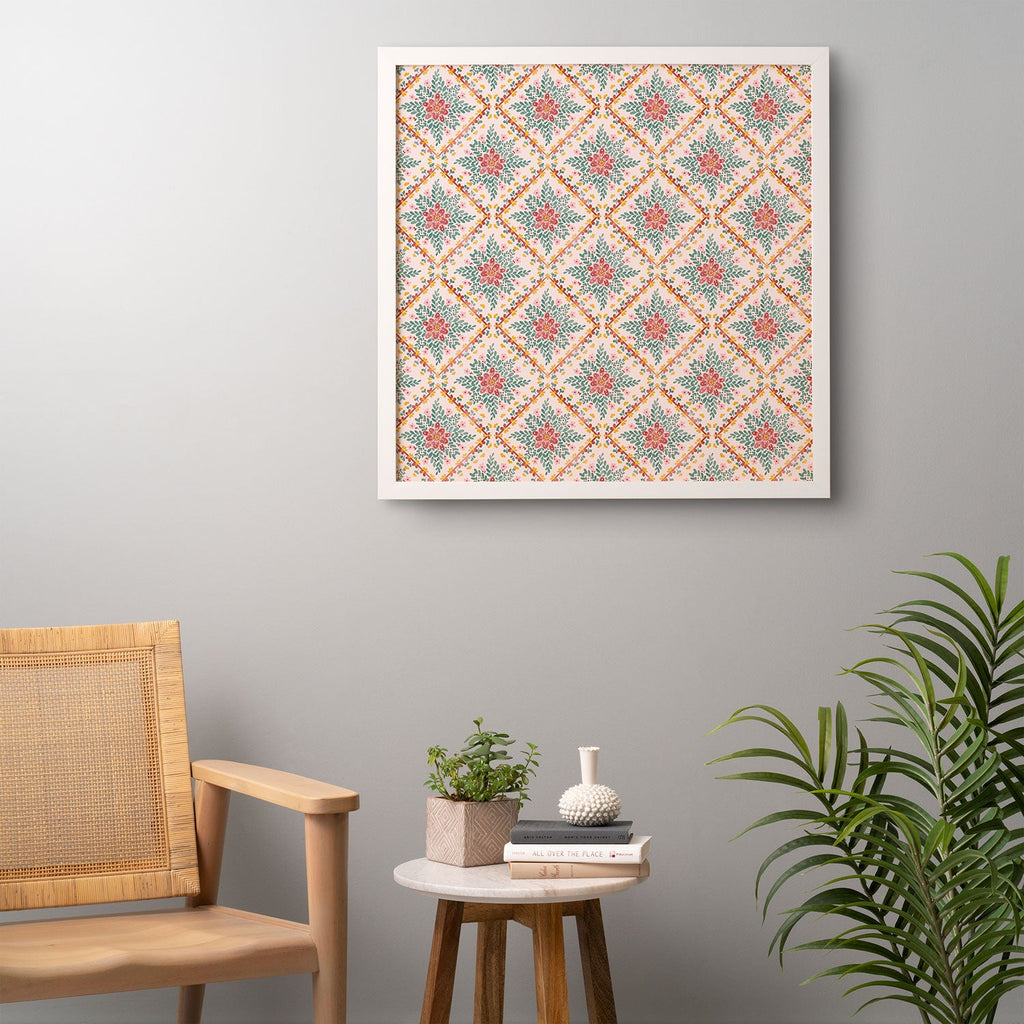 Marta Barragan Camarasa Chic Floral Geometry Framed Wall Art