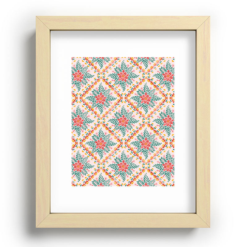 Marta Barragan Camarasa Chic Floral Geometry Recessed Framing Rectangle