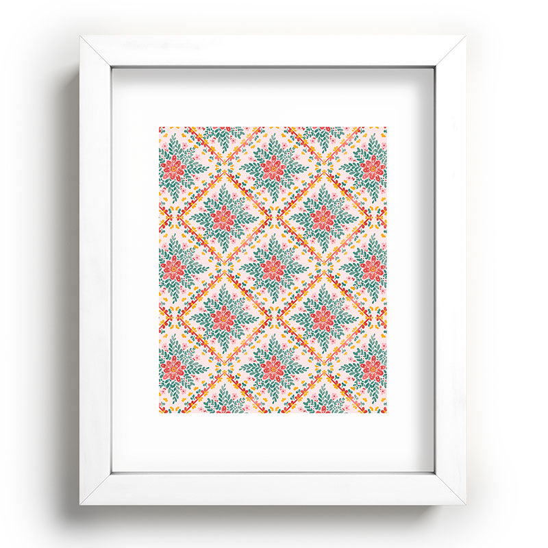 Marta Barragan Camarasa Chic Floral Geometry Recessed Framing Rectangle