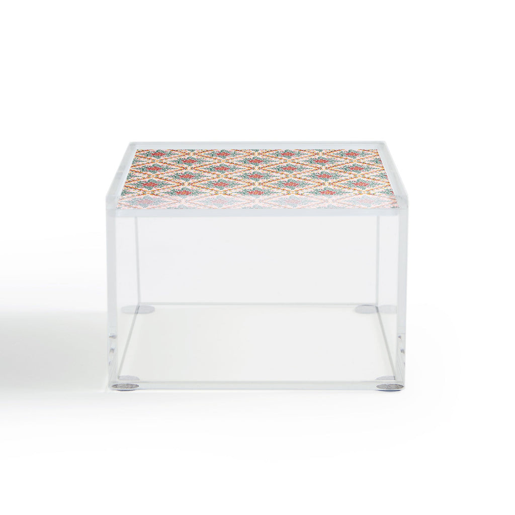 Marta Barragan Camarasa Chic Floral Geometry Acrylic Box