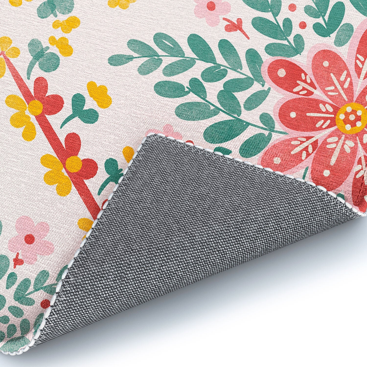 Marta Barragan Camarasa Chic Floral Geometry Area Rug