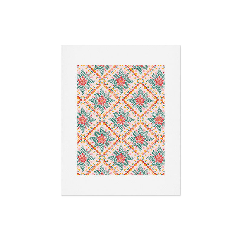 Marta Barragan Camarasa Chic Floral Geometry Art Print