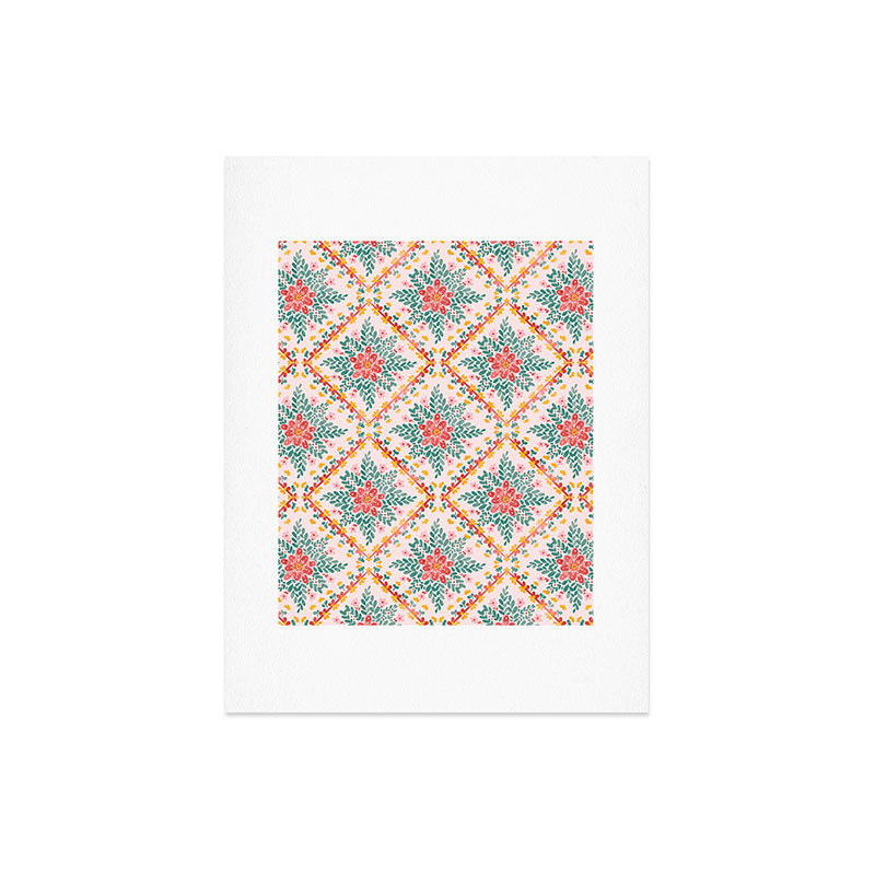 Marta Barragan Camarasa Chic Floral Geometry Art Print
