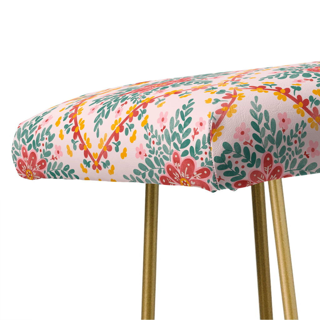 Marta Barragan Camarasa Chic Floral Geometry Bench