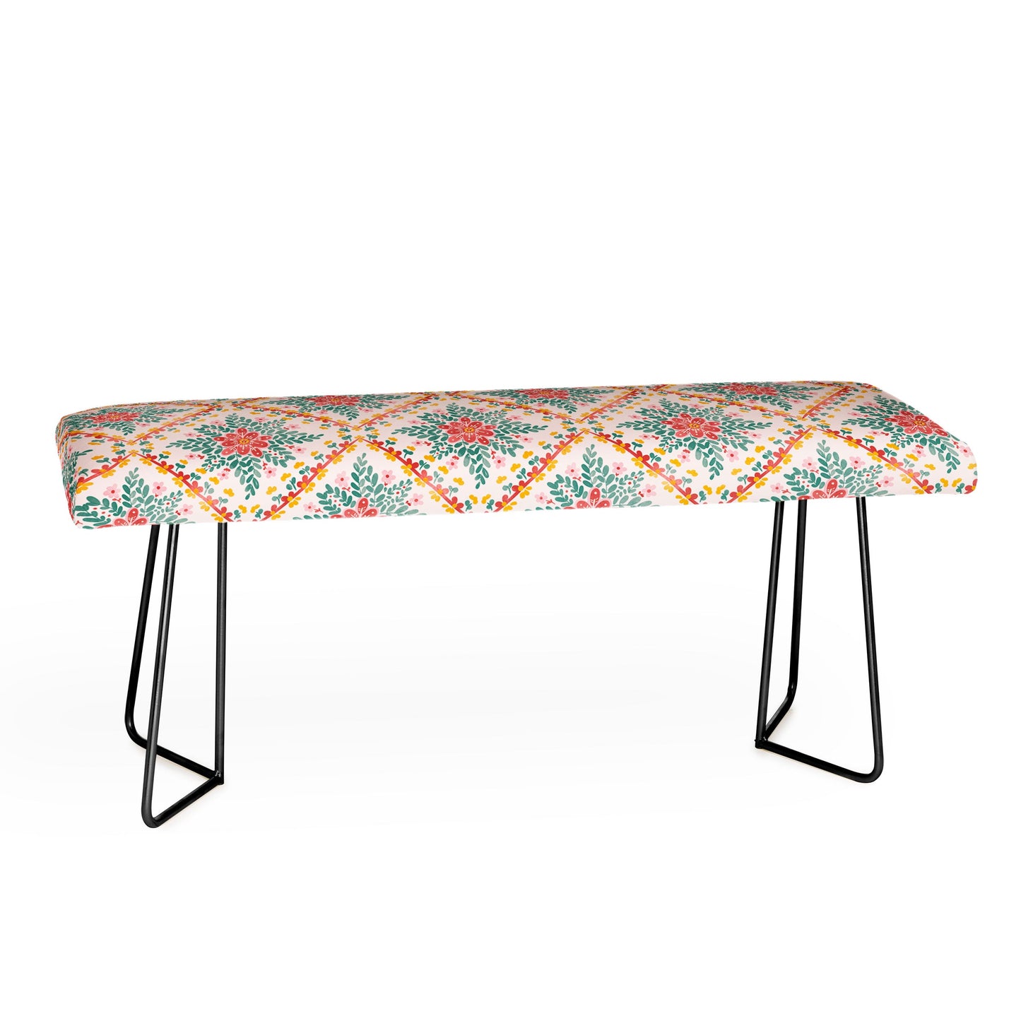 Marta Barragan Camarasa Chic Floral Geometry Bench
