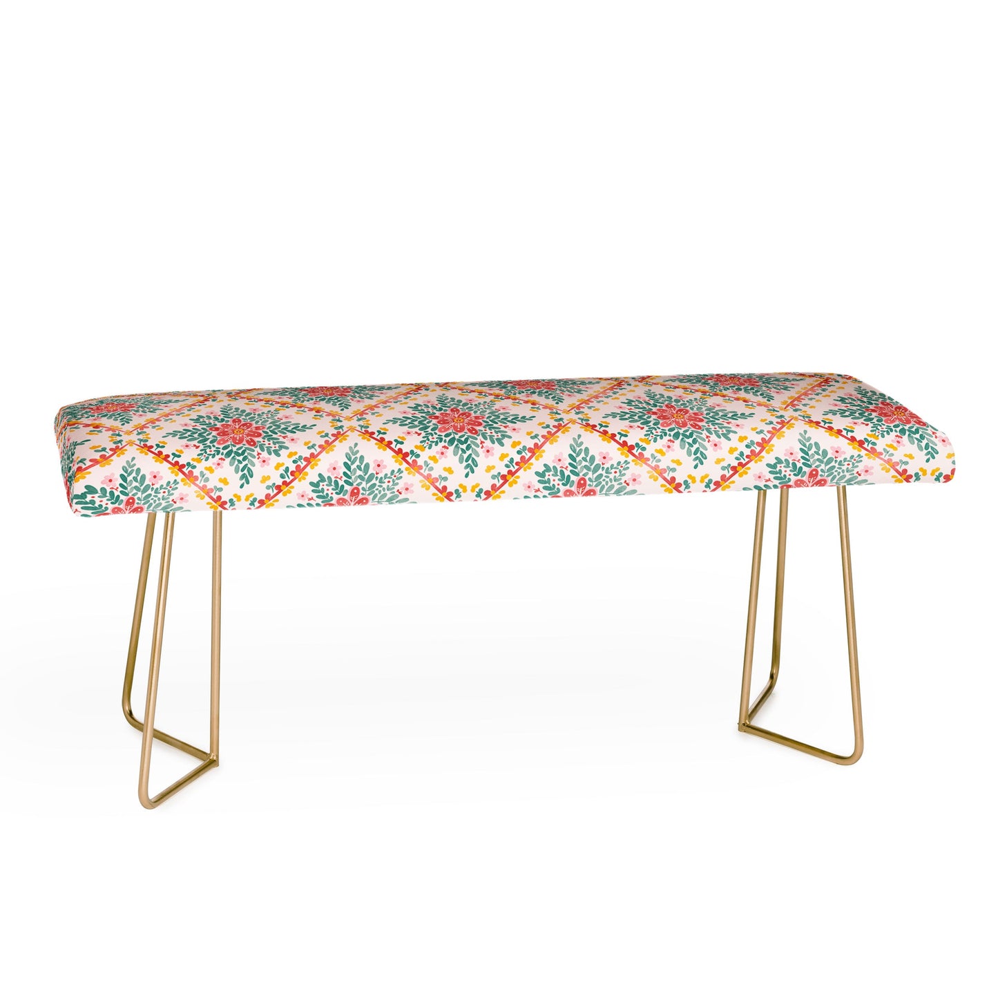 Marta Barragan Camarasa Chic Floral Geometry Bench