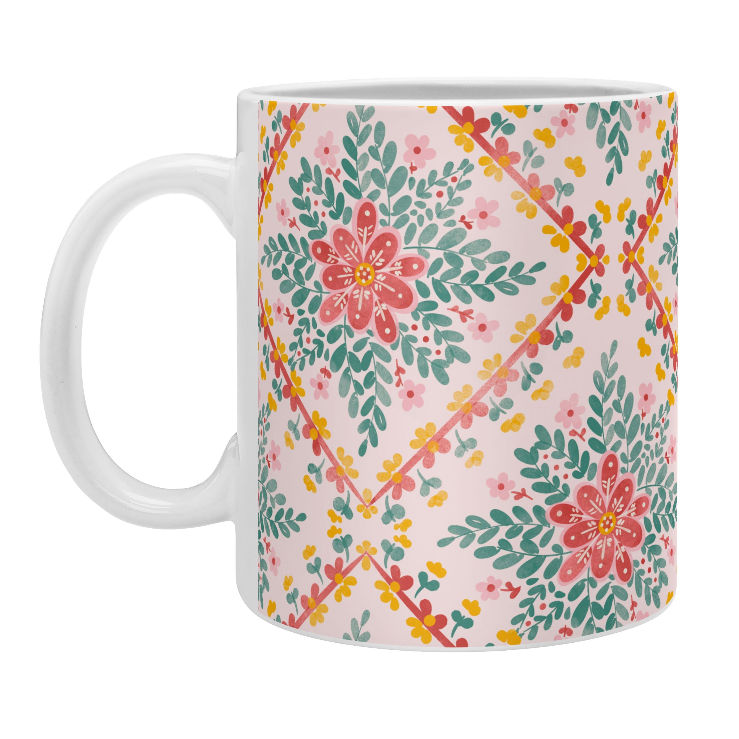 Marta Barragan Camarasa Chic Floral Geometry Coffee Mug