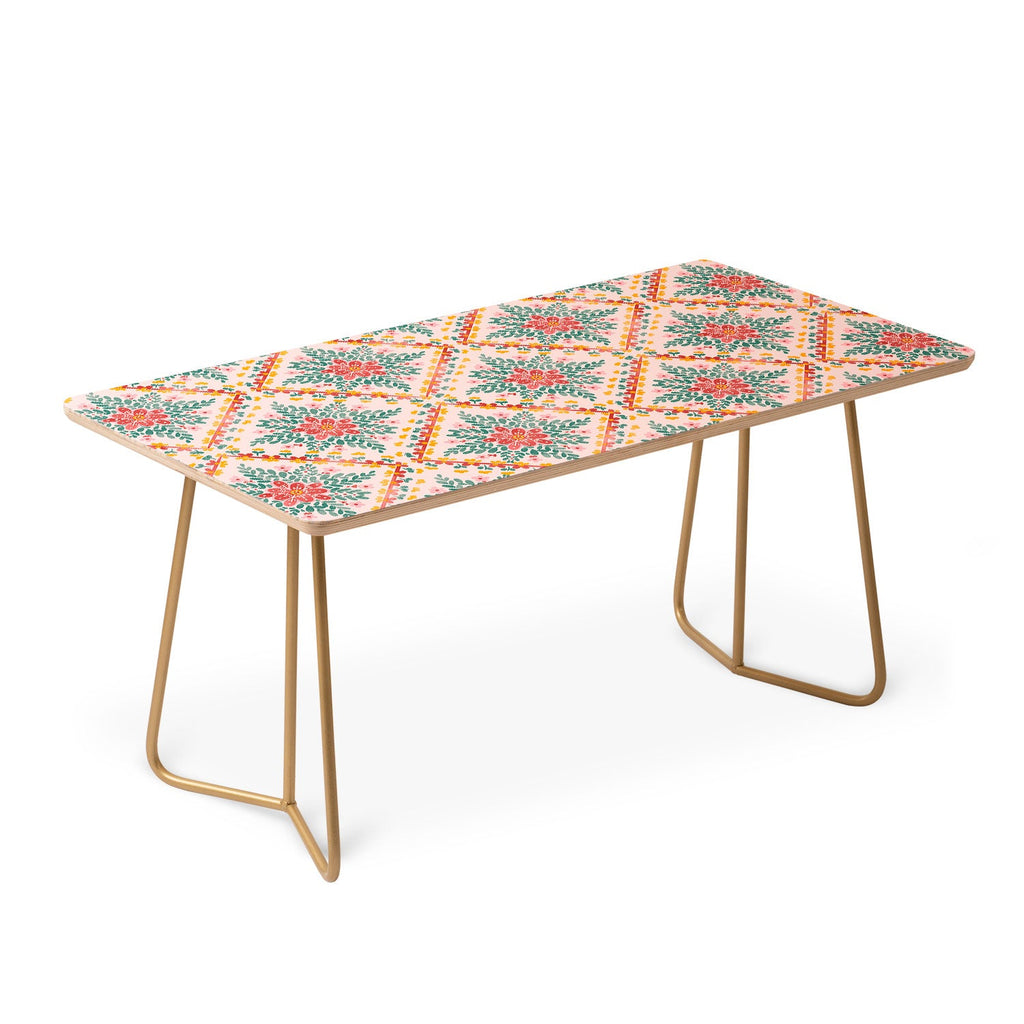 Marta Barragan Camarasa Chic Floral Geometry Coffee Table
