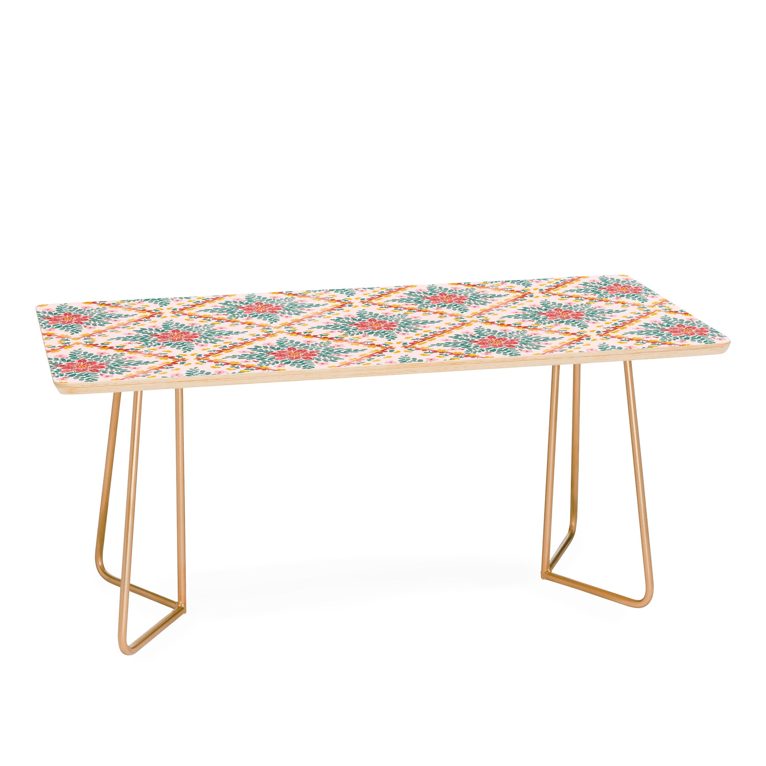Marta Barragan Camarasa Chic Floral Geometry Coffee Table