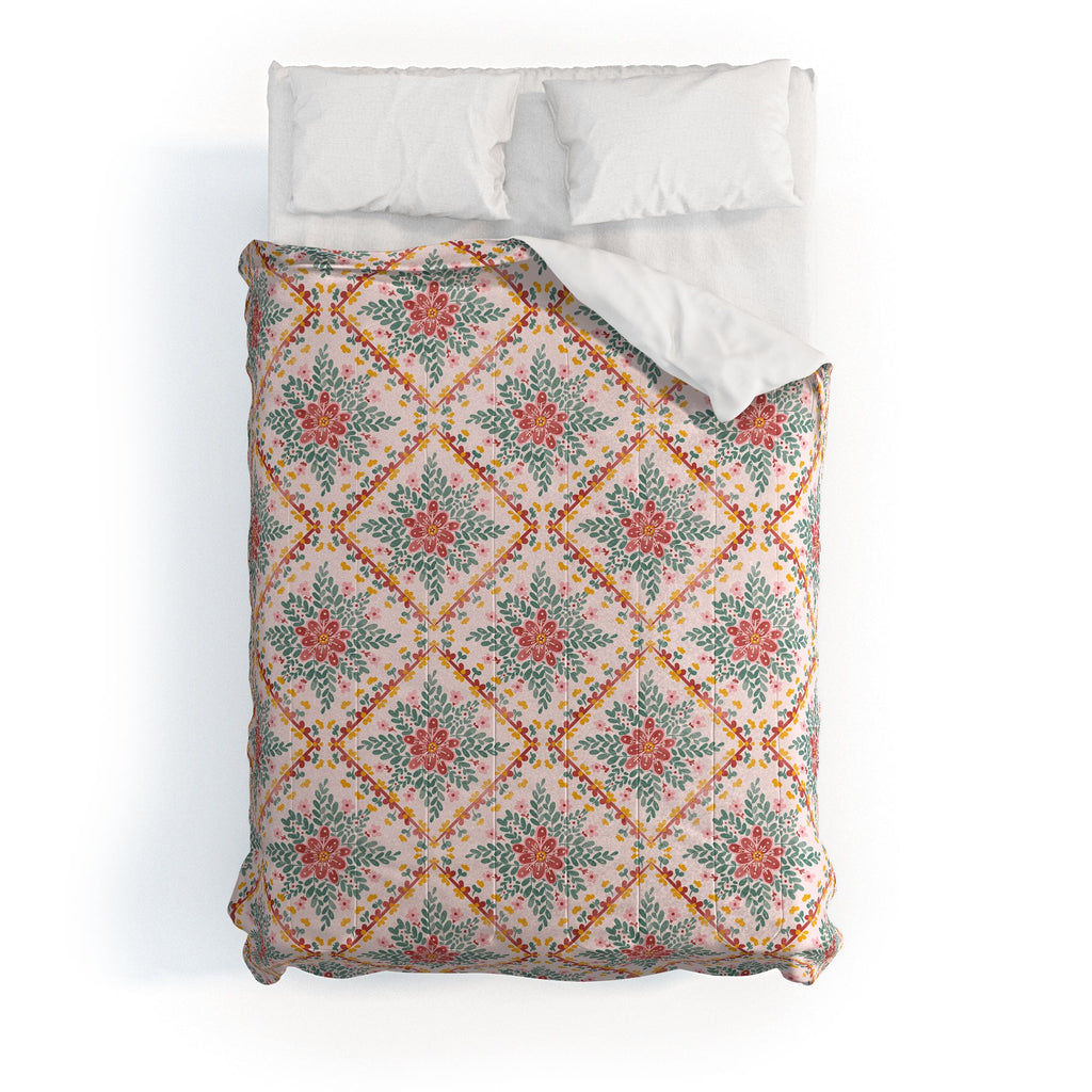 Marta Barragan Camarasa Chic Floral Geometry Comforter