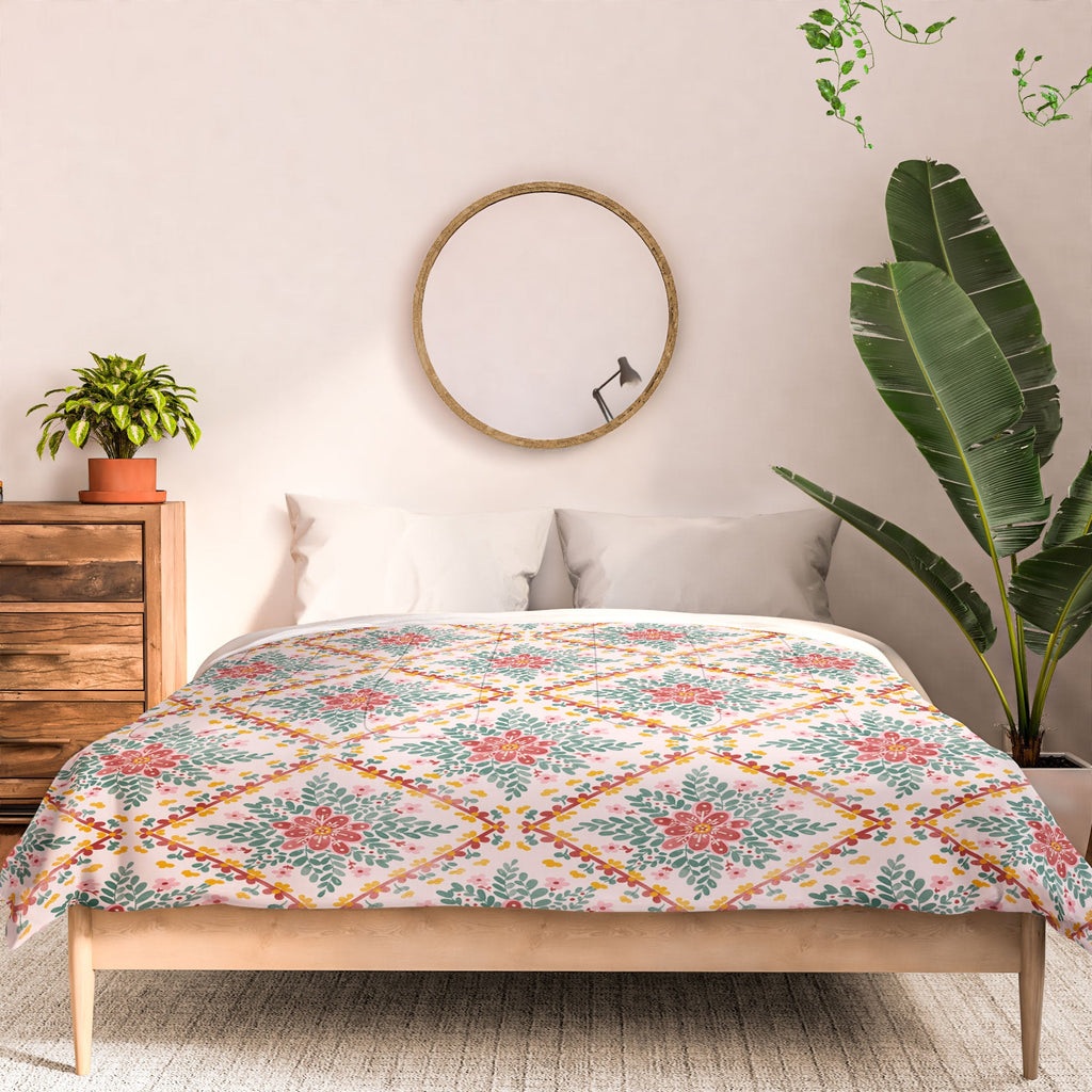 Marta Barragan Camarasa Chic Floral Geometry Comforter