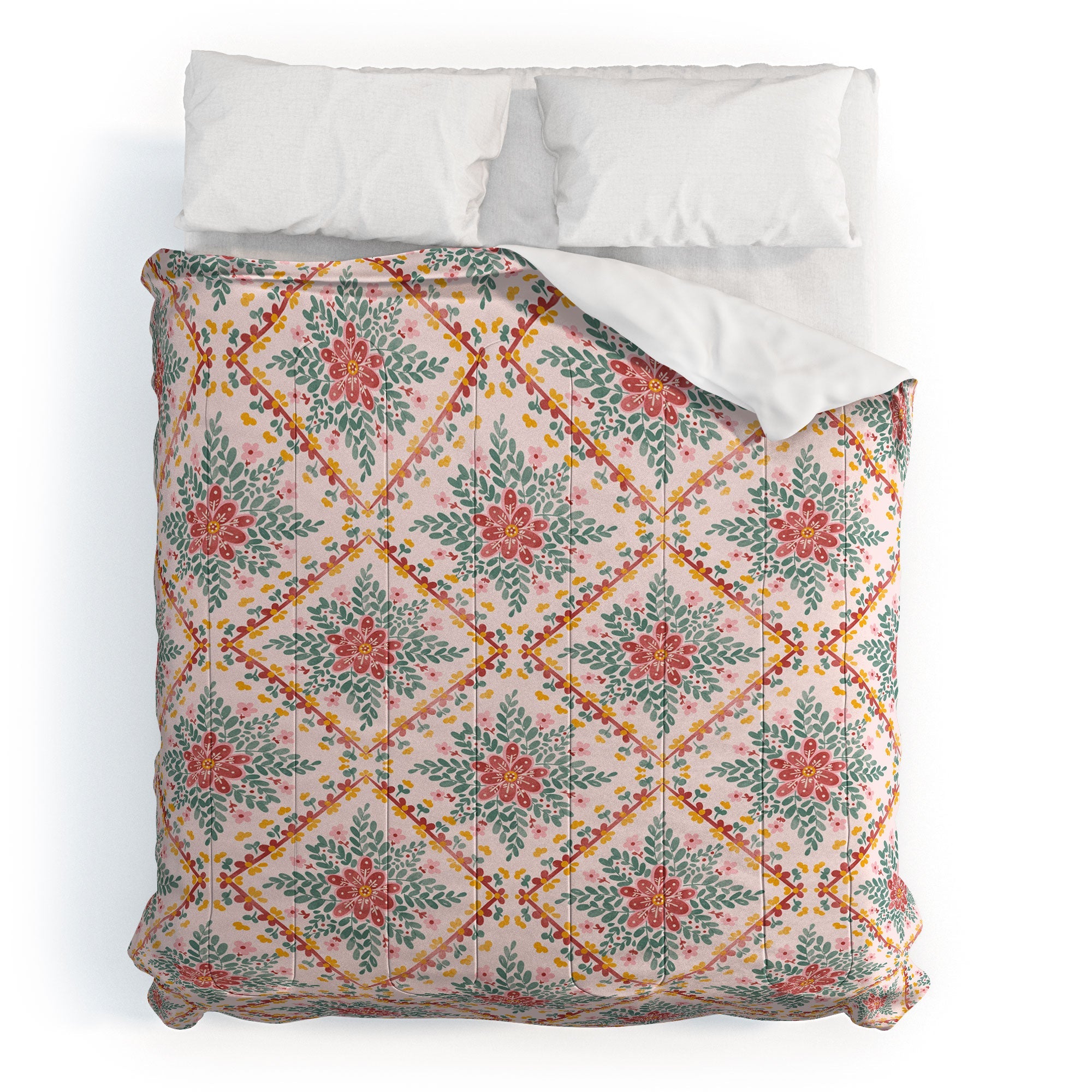 Marta Barragan Camarasa Chic Floral Geometry Comforter