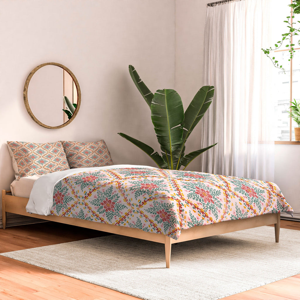 Marta Barragan Camarasa Chic Floral Geometry Comforter