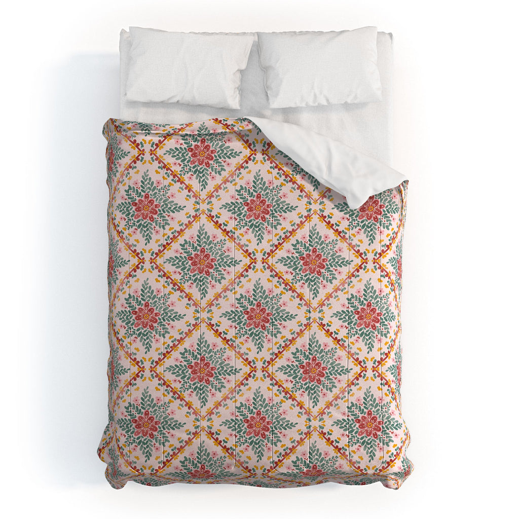 Marta Barragan Camarasa Chic Floral Geometry Comforter