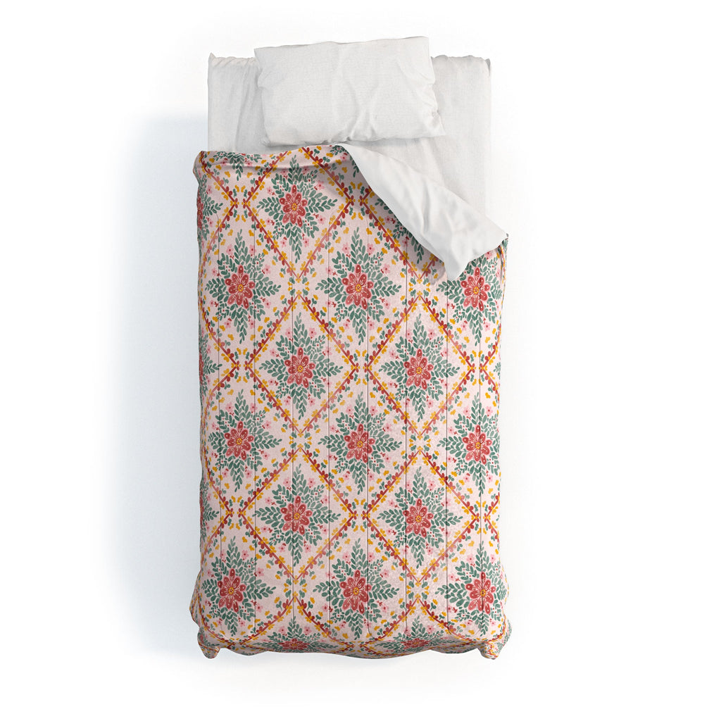 Marta Barragan Camarasa Chic Floral Geometry Comforter