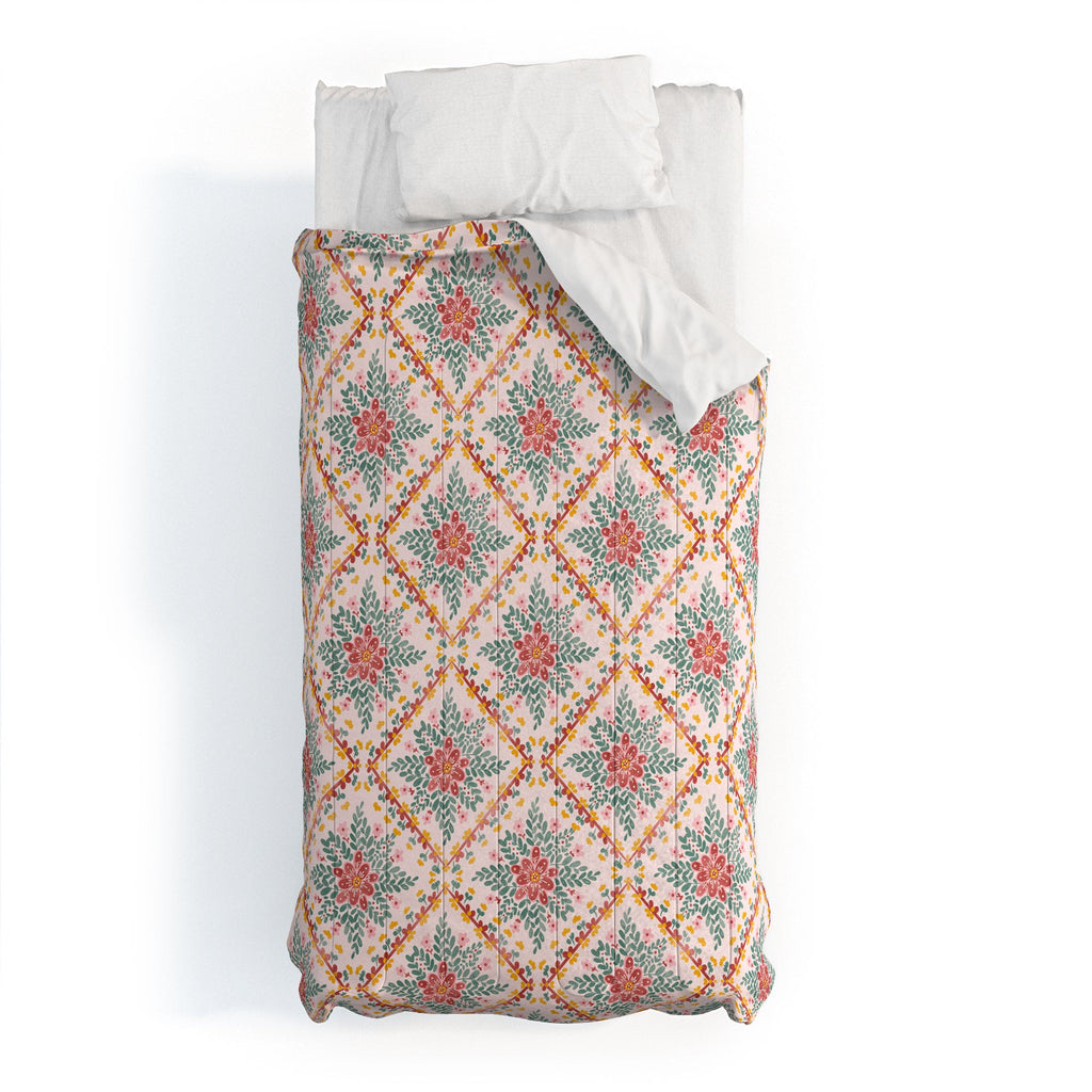 Marta Barragan Camarasa Chic Floral Geometry Comforter