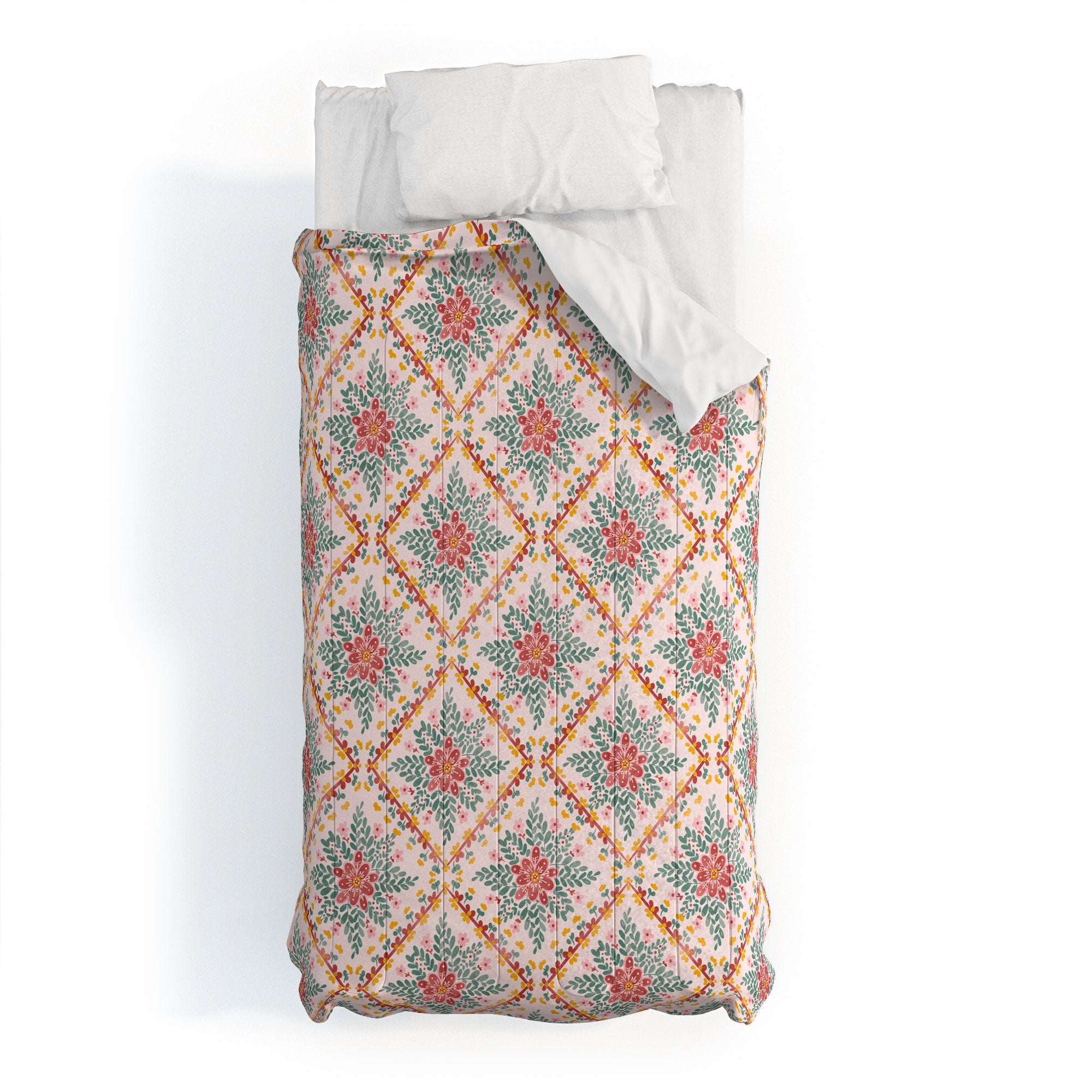Marta Barragan Camarasa Chic Floral Geometry Comforter