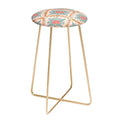 Marta Barragan Camarasa Chic Floral Geometry Counter Stool