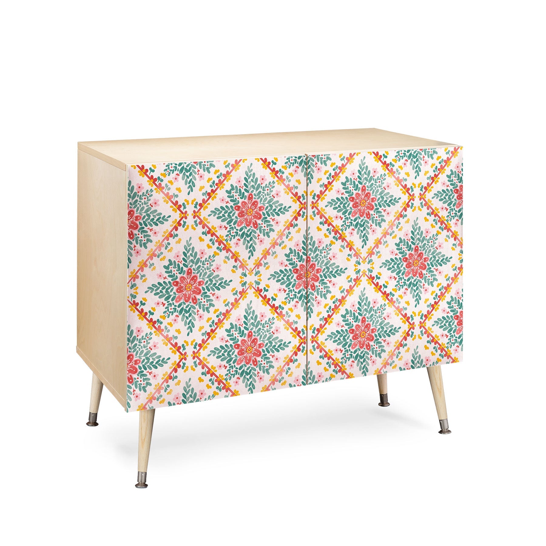 Marta Barragan Camarasa Chic Floral Geometry Credenza