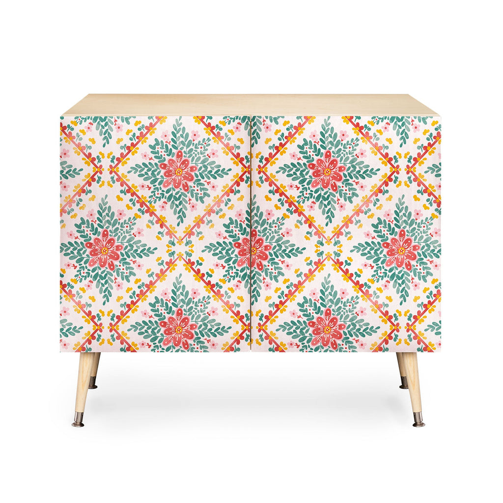 Marta Barragan Camarasa Chic Floral Geometry Credenza