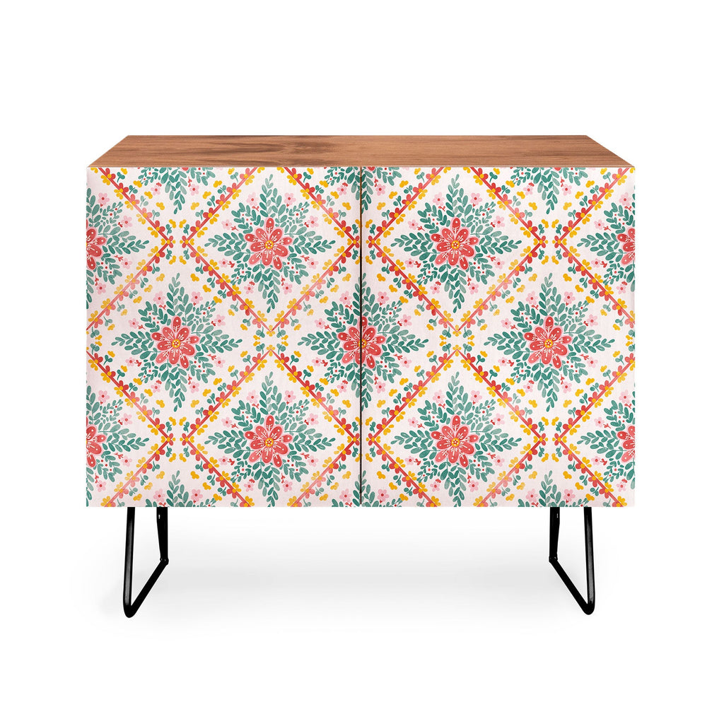 Marta Barragan Camarasa Chic Floral Geometry Credenza