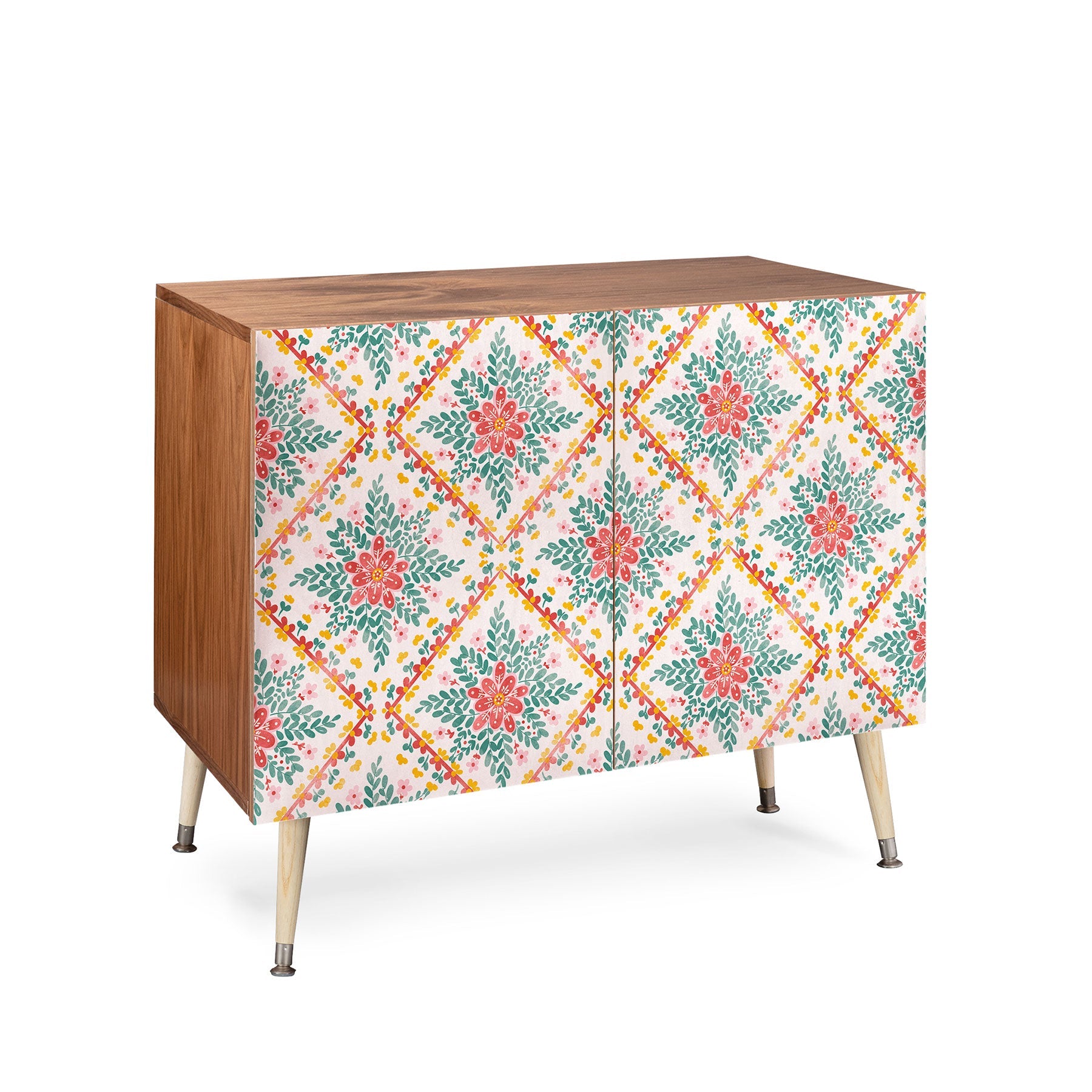 Marta Barragan Camarasa Chic Floral Geometry Credenza