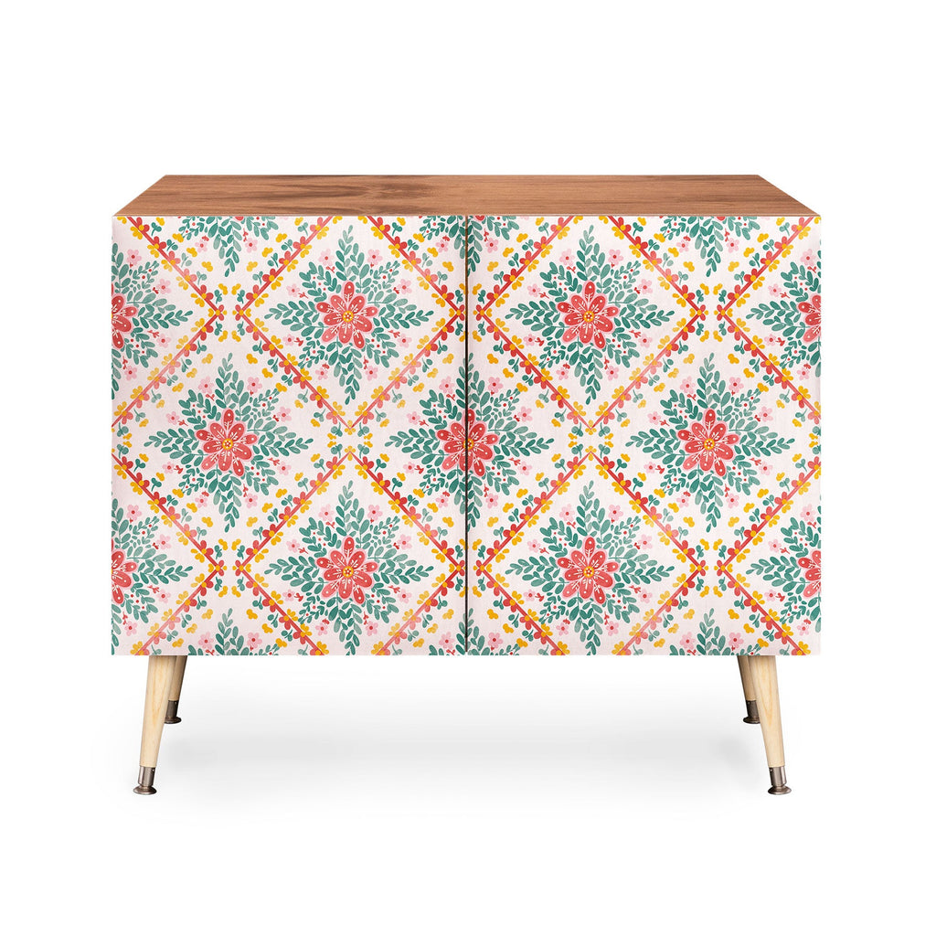 Marta Barragan Camarasa Chic Floral Geometry Credenza