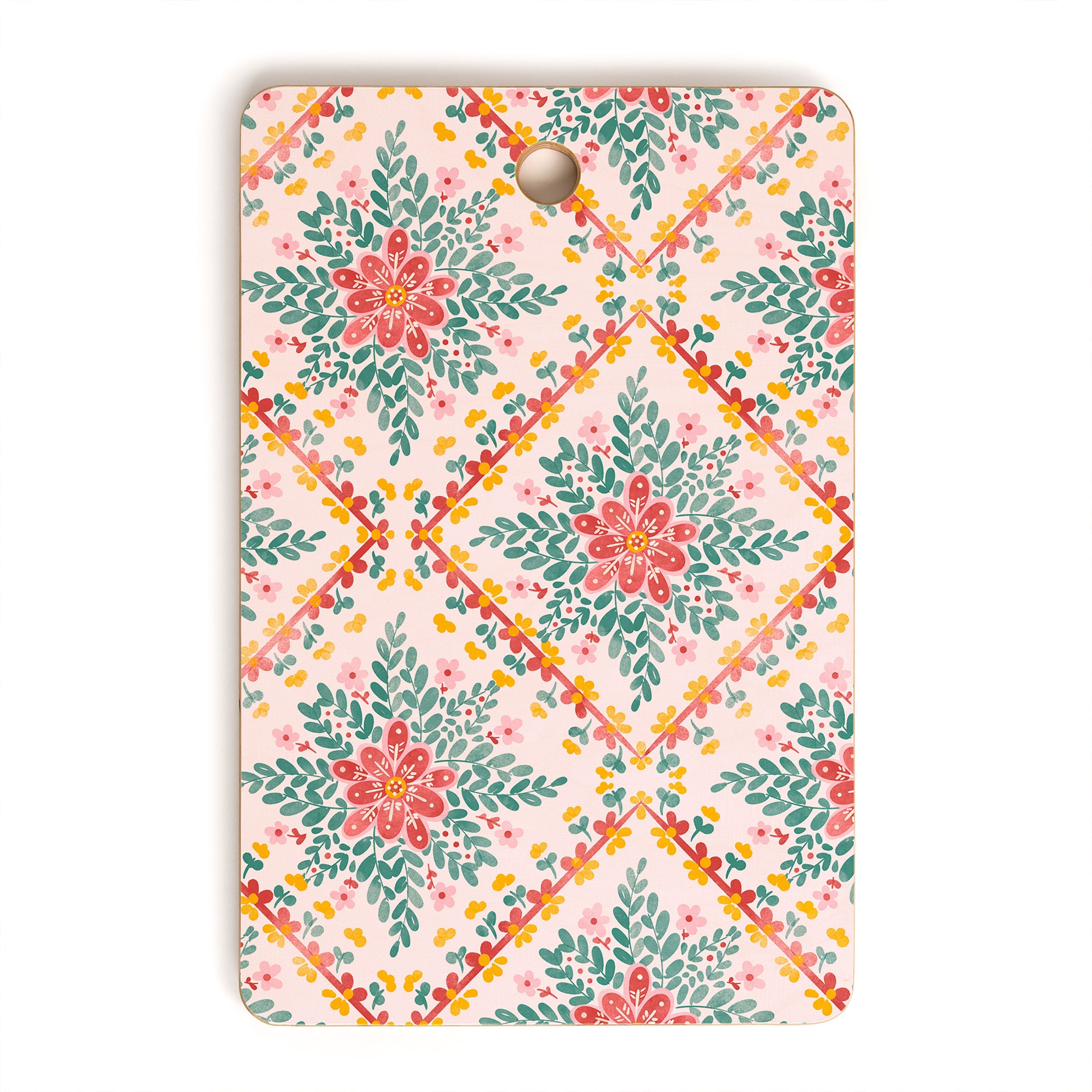 Marta Barragan Camarasa Chic Floral Geometry Cutting Board Rectangle
