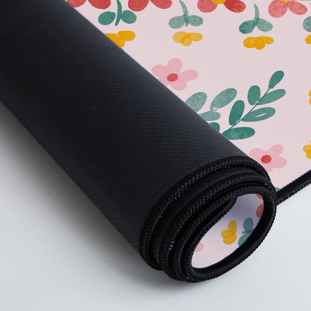 Marta Barragan Camarasa Chic Floral Geometry Desk Mat