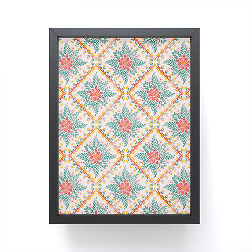 Marta Barragan Camarasa Chic Floral Geometry Framed Mini Art Print