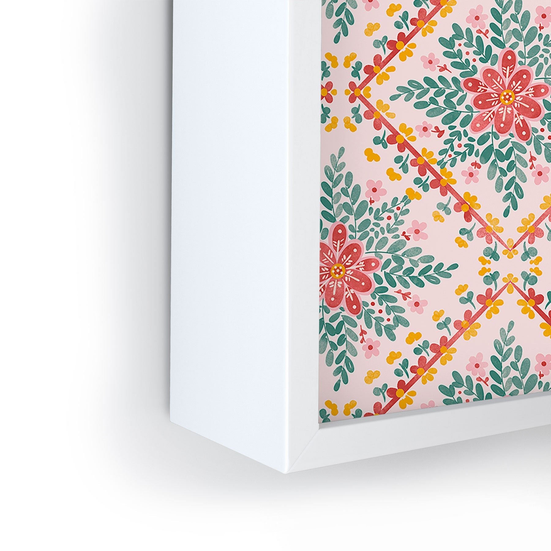 Marta Barragan Camarasa Chic Floral Geometry Framed Mini Art Print