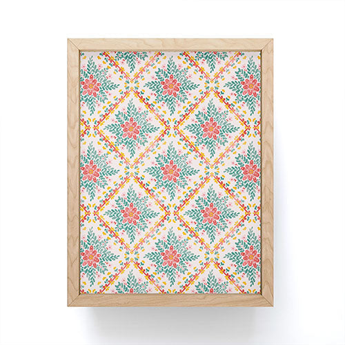 Marta Barragan Camarasa Chic Floral Geometry Framed Mini Art Print