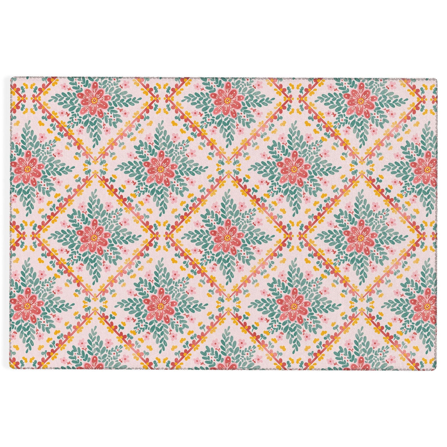 Marta Barragan Camarasa Chic Floral Geometry Outdoor Rug