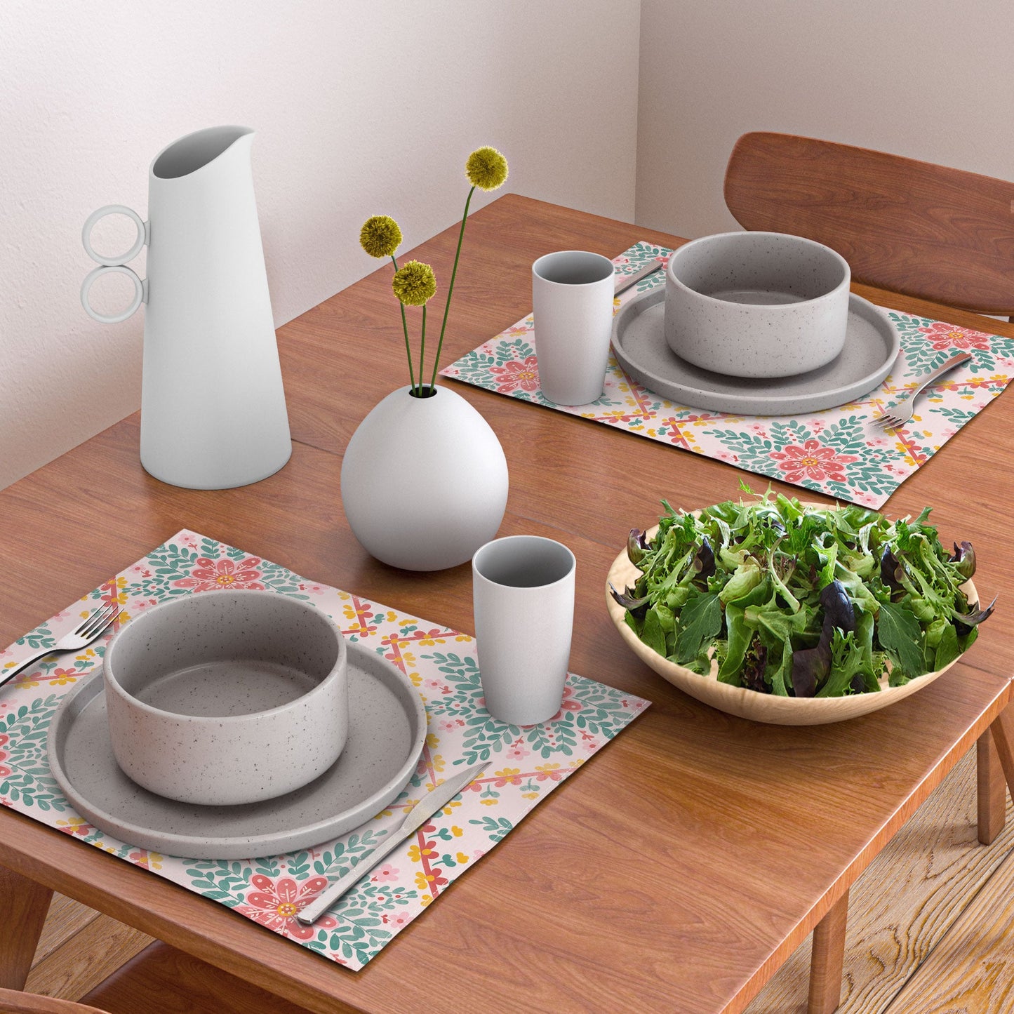 Marta Barragan Camarasa Chic Floral Geometry Placemat