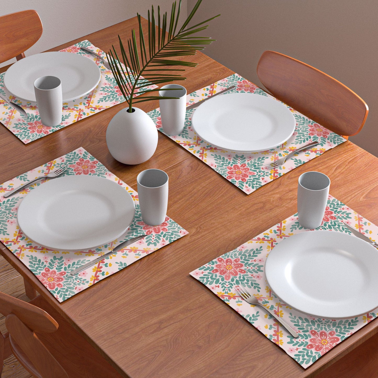 Marta Barragan Camarasa Chic Floral Geometry Placemat