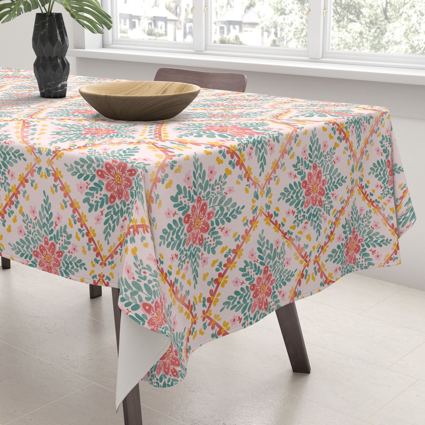 Marta Barragan Camarasa Chic Floral Geometry Tablecloth