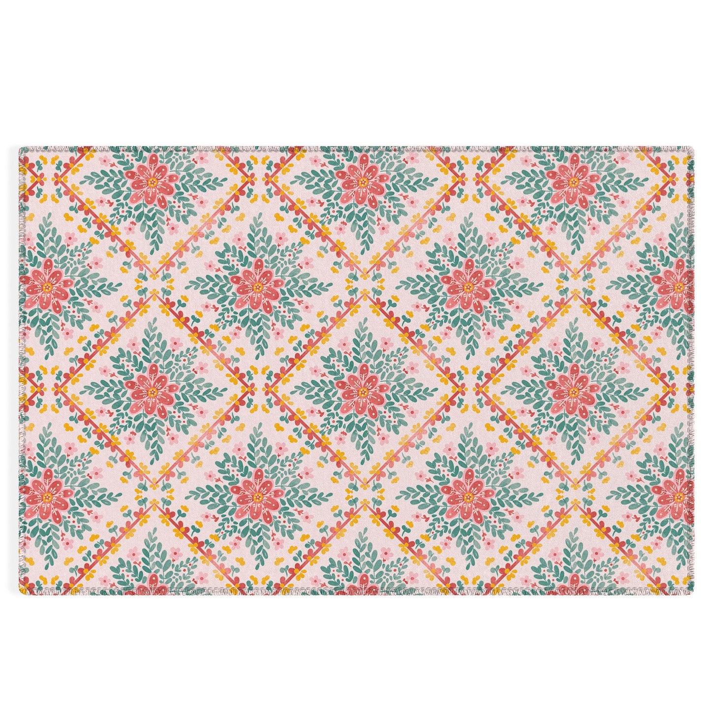 Marta Barragan Camarasa Chic Floral Geometry Outdoor Rug