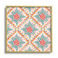 Marta Barragan Camarasa Chic Floral Geometry Square Metal Framed Art Print